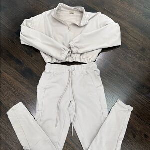 Women's Cream Track Suit Set
